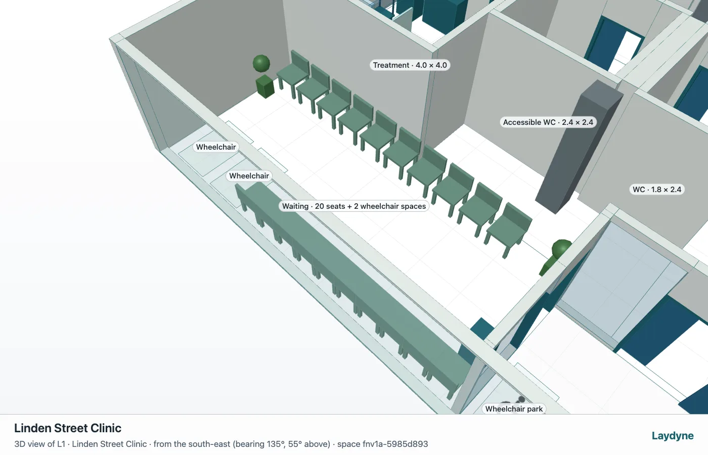 Option A2: the waiting area