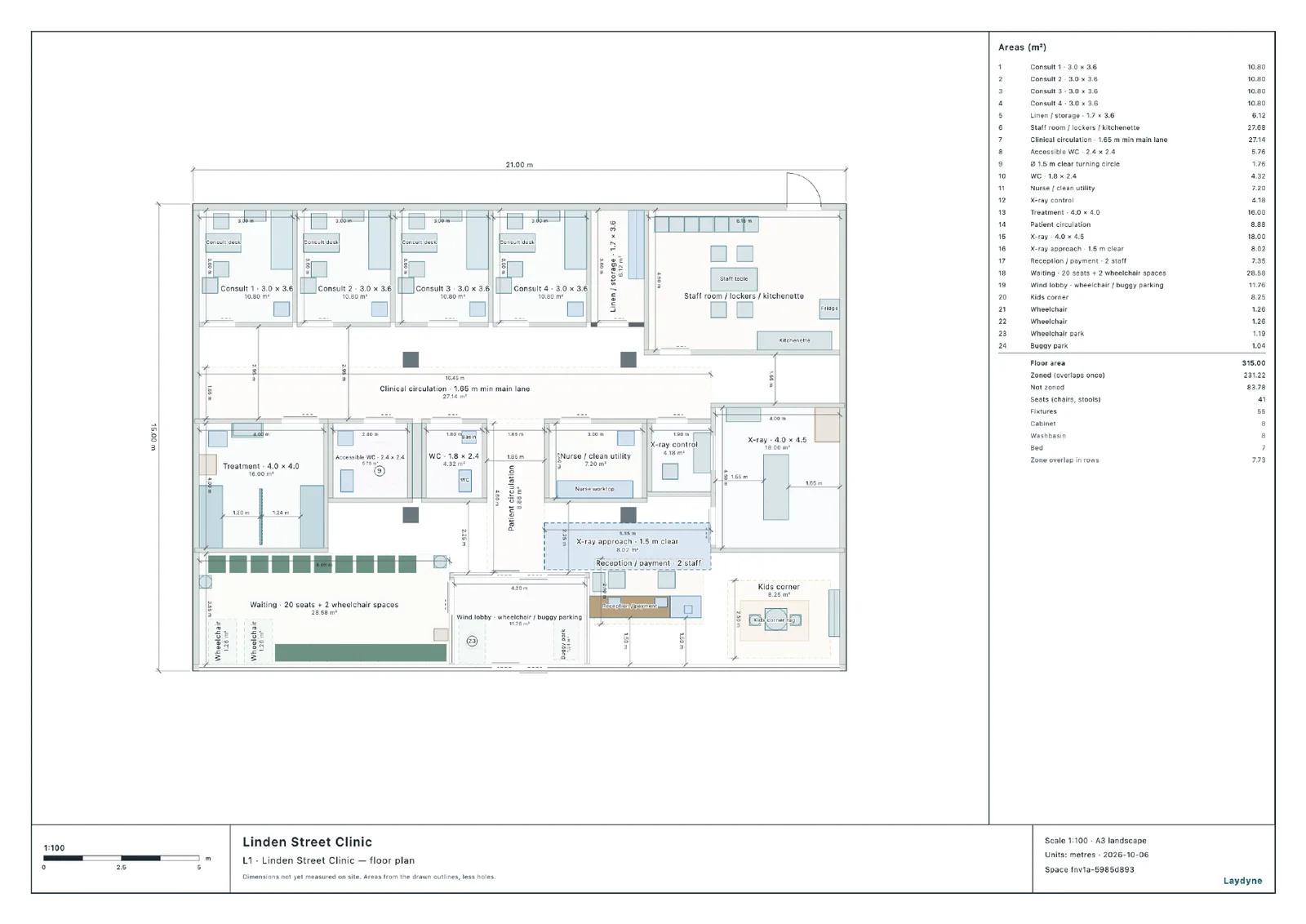 The drawing sheet of option A2