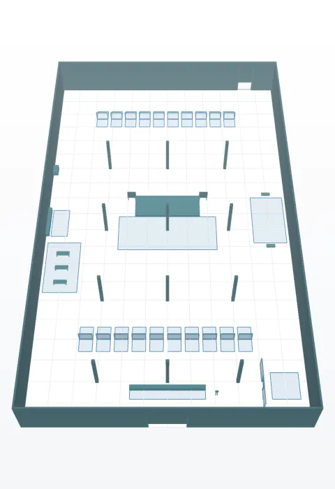 Stage in the centre