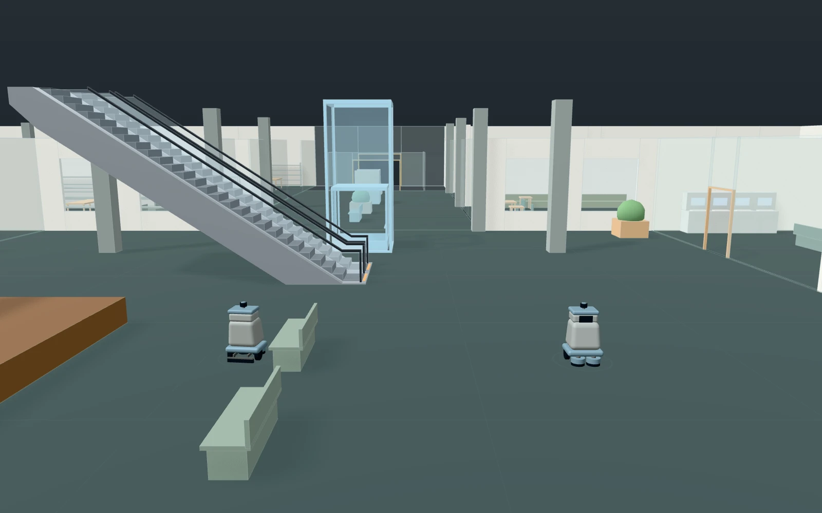 Actual Laydyne 3D model: Mall night scrubbing