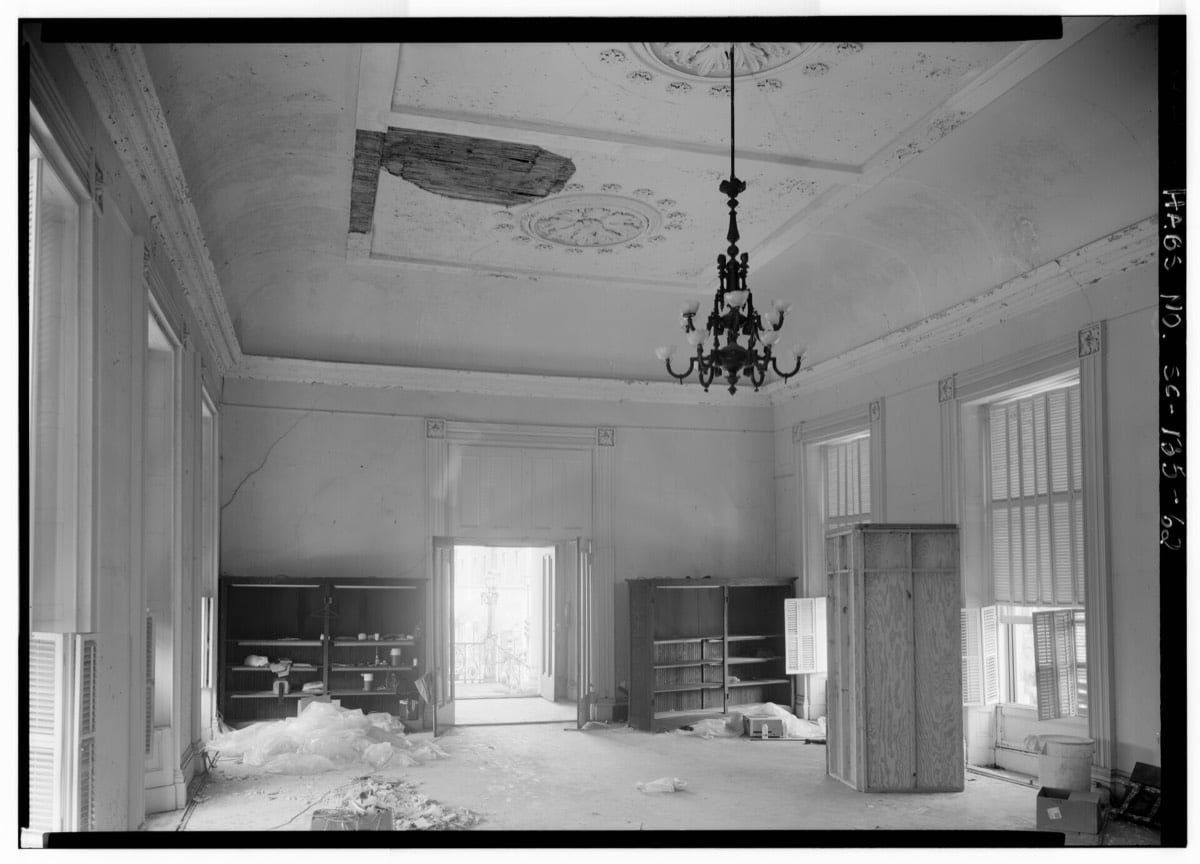 Photograph: Looking west to the entrance, with both long walls